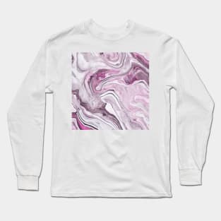 PINK AND WHITE LIQUID MARBLE DESIGN, IPHONE CASE AND MORE Long Sleeve T-Shirt